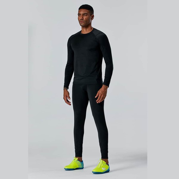 

Men Raglan Sleeve Sports Tee & Tights, Black