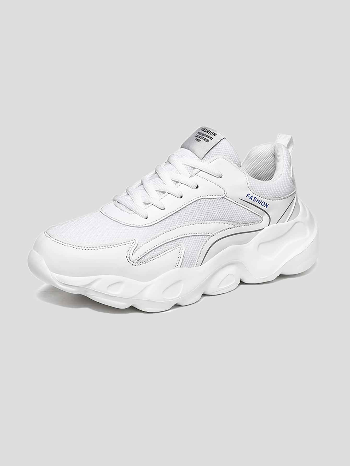 Our Men Letter Graphic Lace-up Front Sneakers is such a vibe - ROMWE