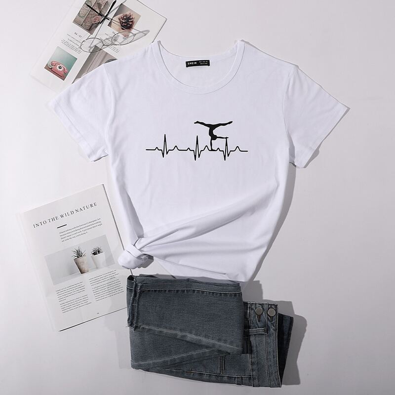 

Graphic Print Round Neck Tee, White