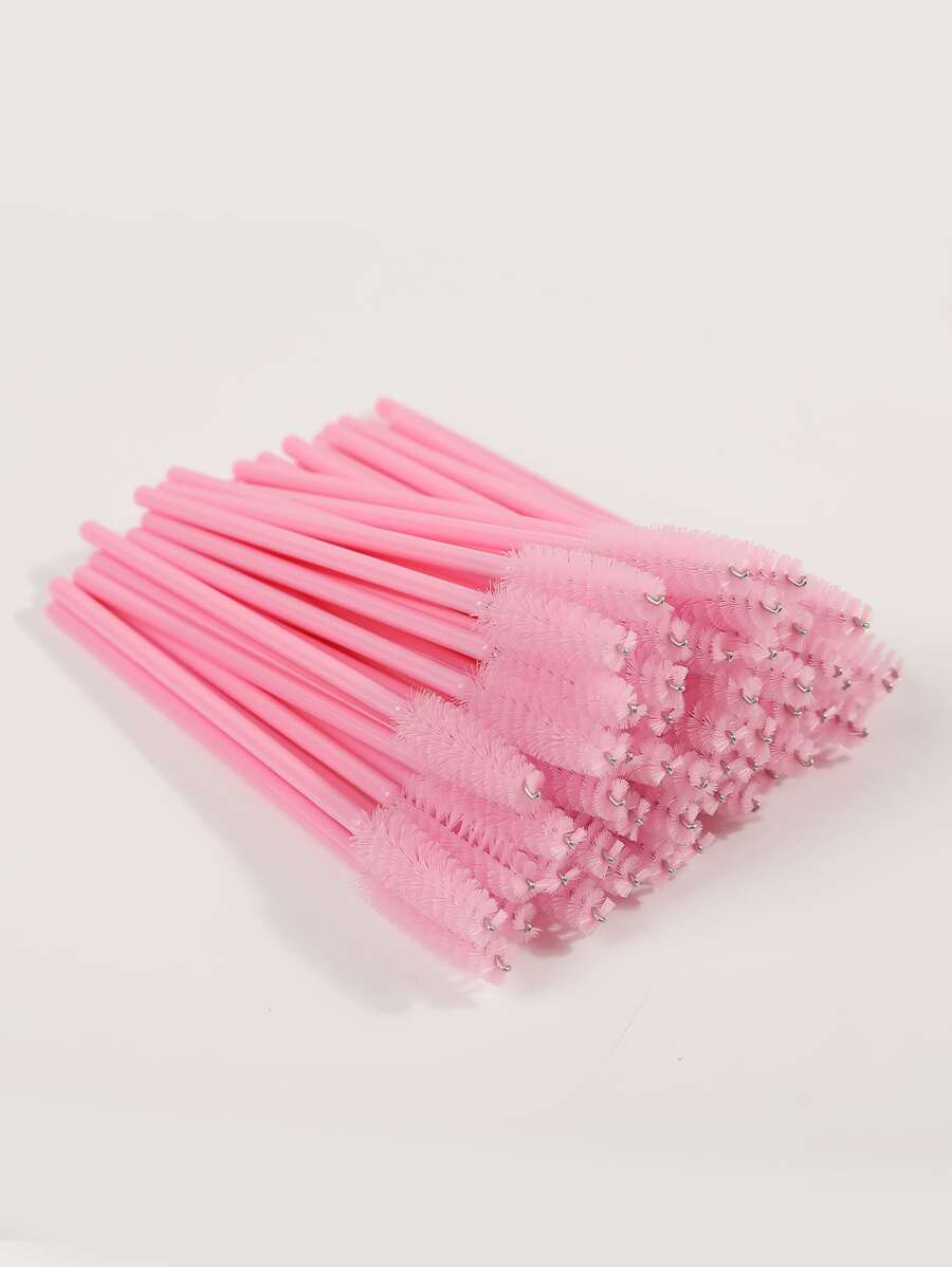 One-Time Eyebrow Brush 50 Filled Colored Solidity Noodle Makeup Brushes,Brush Set,Makeup Brush Kit,Make Up Brush Set,Make Up Set Complete,Makeup Brush Set,Complete Makeup Kit,Brush Kit,Brushes Makeup Set,Makeup Gift Set,Set - Pink - View 1