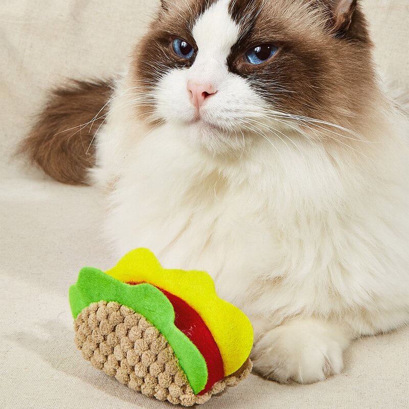 

Pet Hamburger Shaped Chew Toy, Multicolor