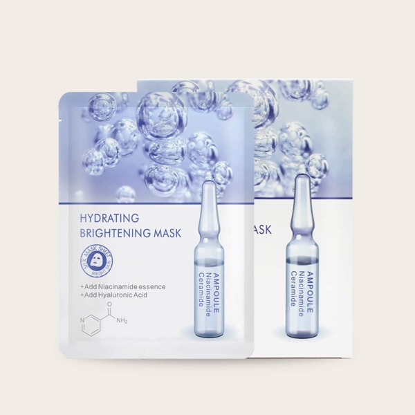 

10pcs Moisturizing & Brightening Facial Sheet, Blue