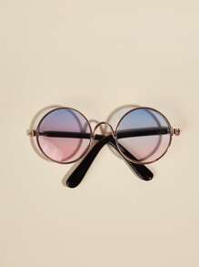 1副圓形鏡片寵物眼鏡 - 淺粉色 - 查看 2