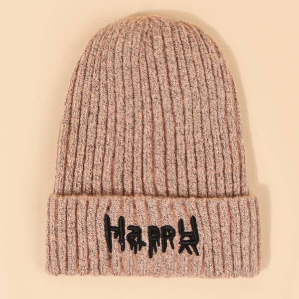 

Toddler Kids Letter Embroidery Beanie, Pink
