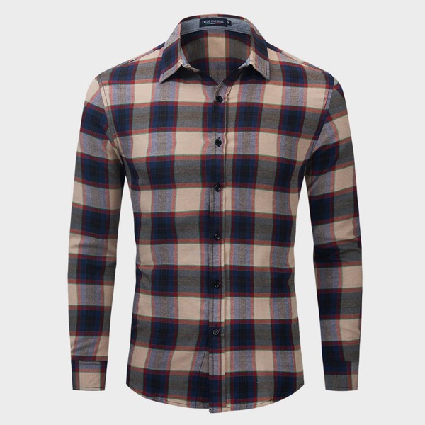 

Men Plaid Button Up Shirt, Multicolor
