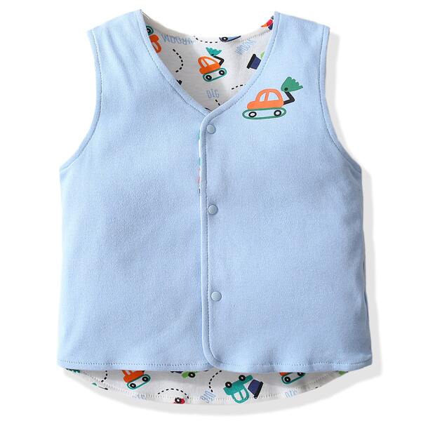 

Toddler Boys Cartoon Graphic High Low Coat, Baby blue