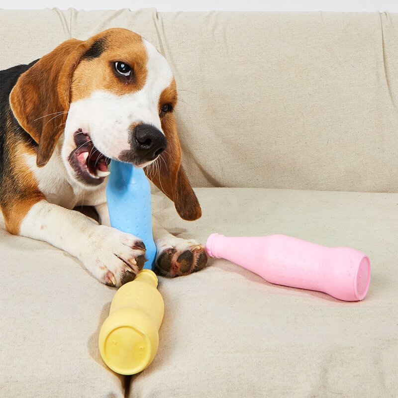 

1pc Pet Coke Bottle Shaped Random Chew Toy, Multicolor