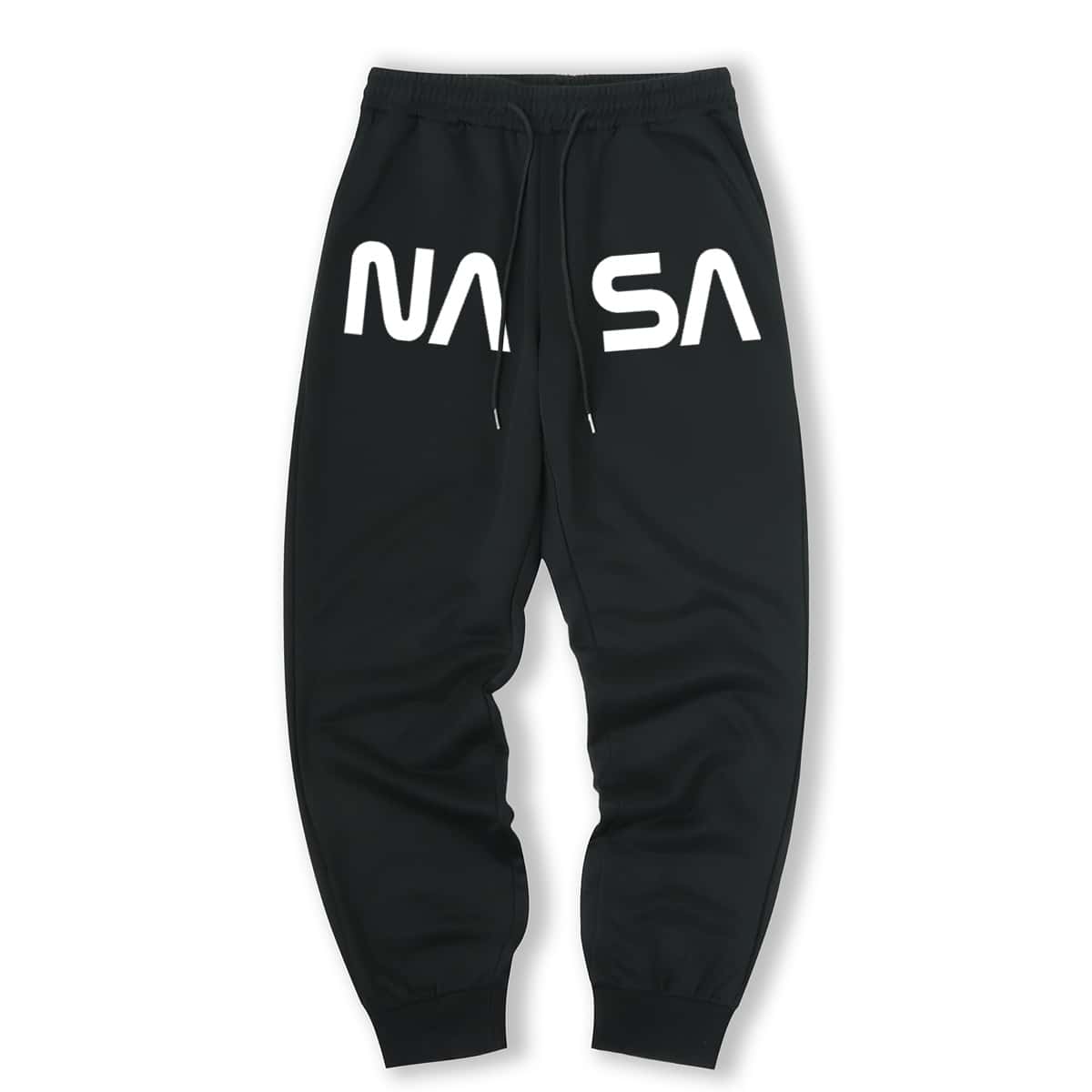 

Guys Letter Graphic Drawstring Sweatpants, Black