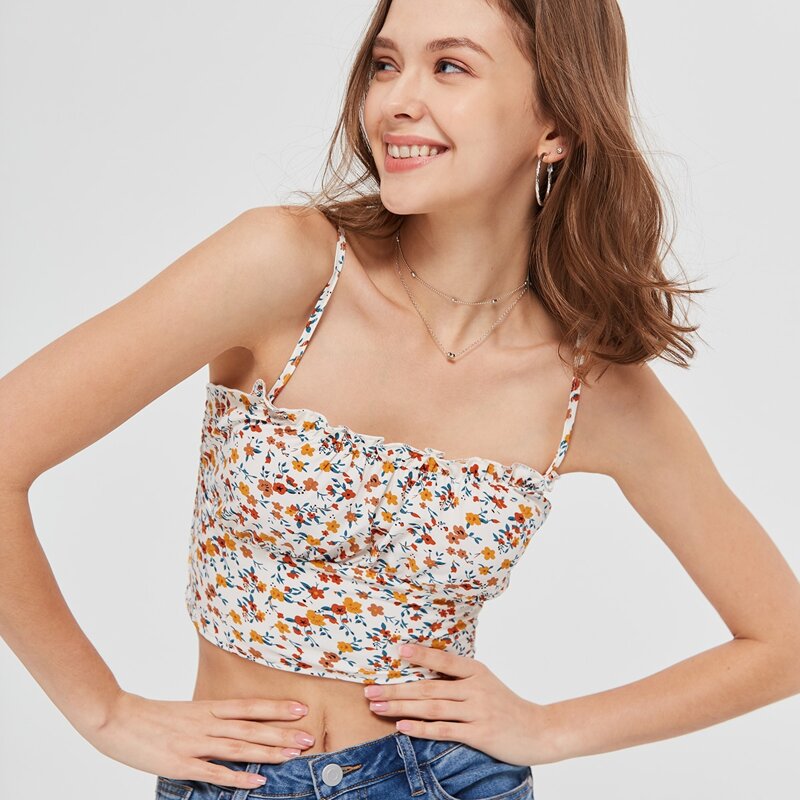 

Ditsy Floral Ruched Cami, Multicolor