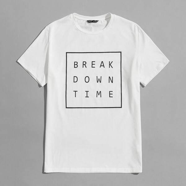 

Men Slogan Graphic Tee, White