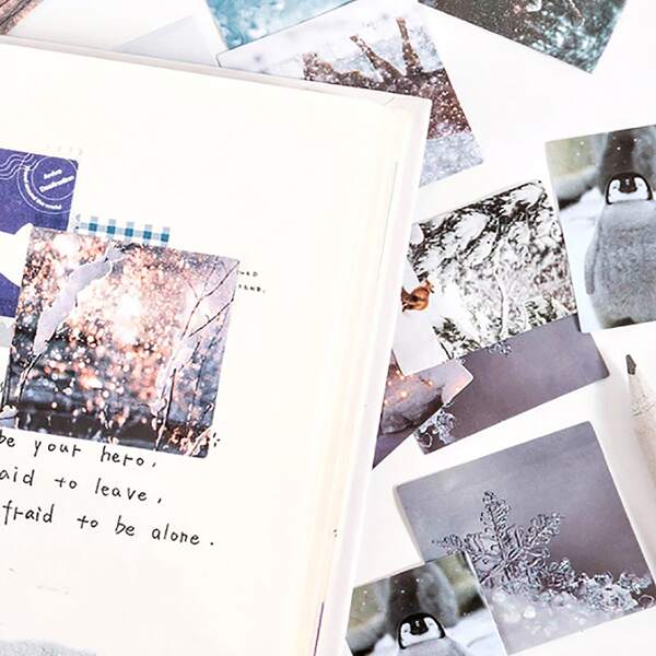 

46pcs Snow Scene Pattern Sticker, Multicolor