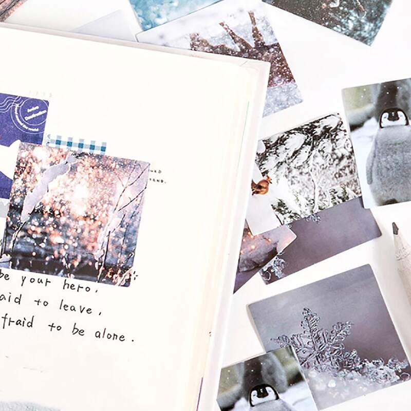 

46pcs Snow Scene Pattern Sticker, Multicolor