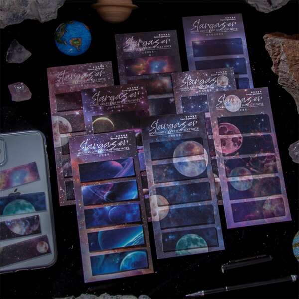 

1pack Galaxy Pattern Random Sticky Note, Multicolor