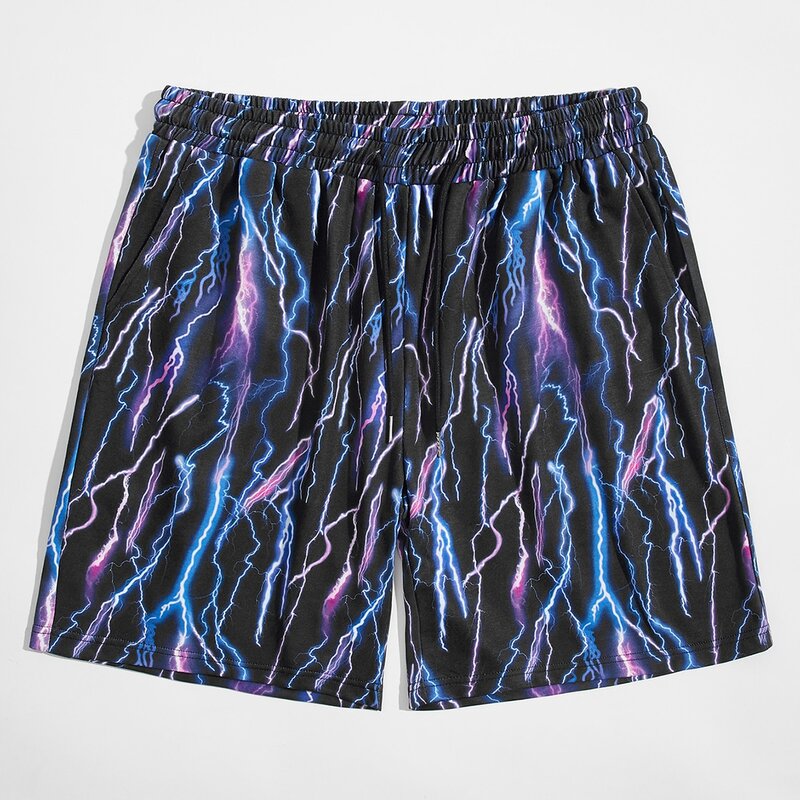 

Guys Lightning Print Shorts 7'', Multicolor