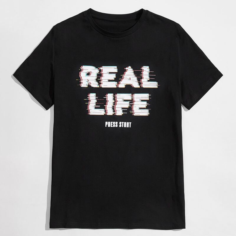 

Guys Letter Graphic Tee, Black
