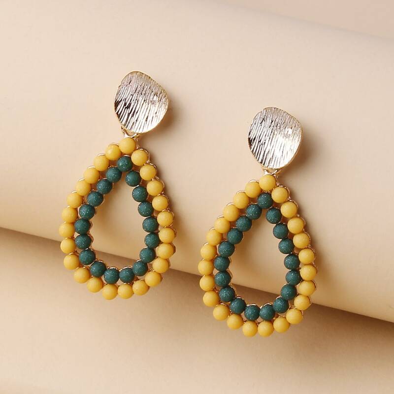 

Colorblock Bead Drop Earrings, Multicolor