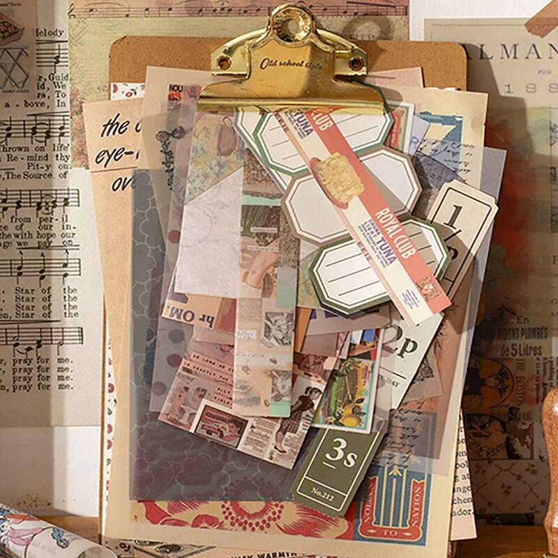 

74pcs Mixed Pattern Random Material Paper, Multicolor