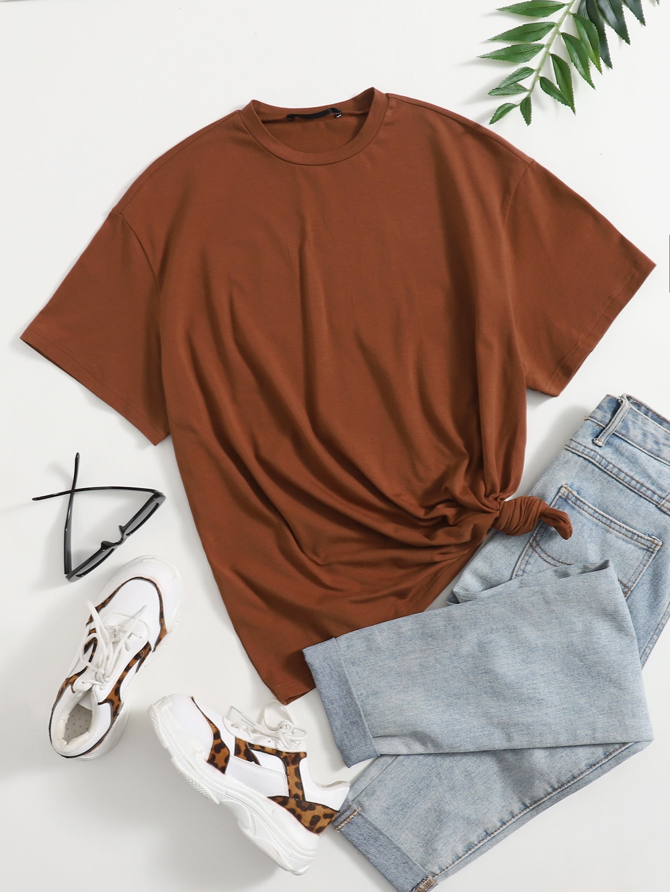Drop Shoulder Solid Tee thumbnail