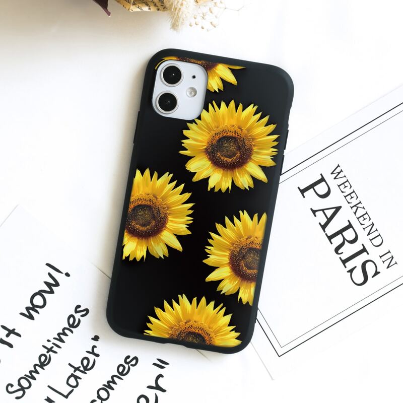

Sunflower iPhone Case, Black