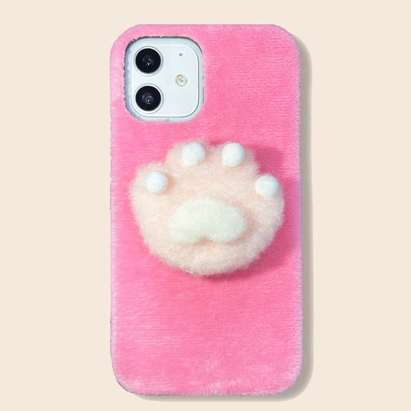 

Paw Decor iPhone Case, Pink