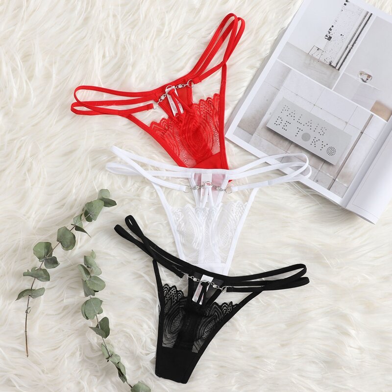 

3pack Floral Lace Thong Set, Multicolor