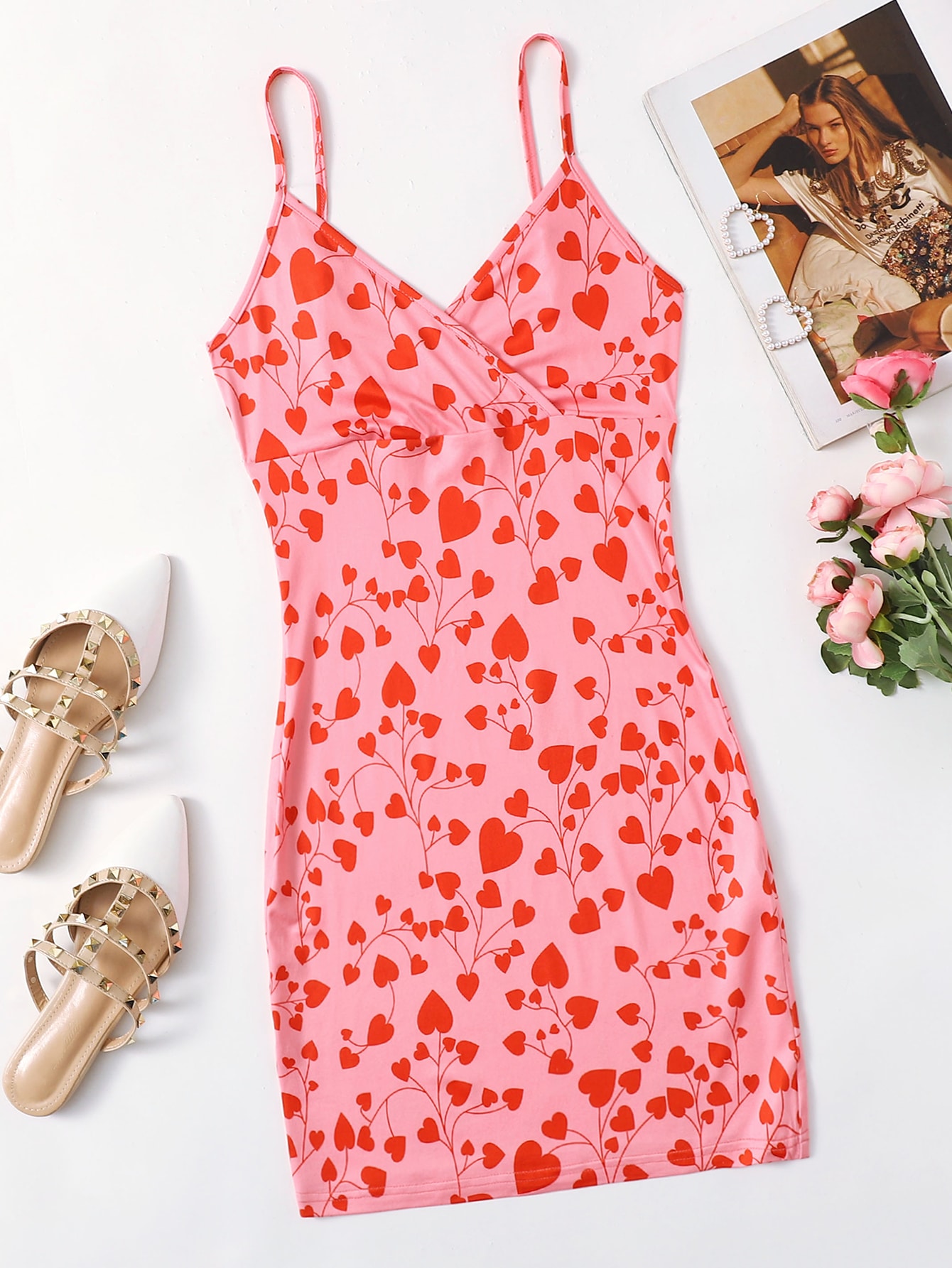 Surplice Neck Heart Dress thumbnail
