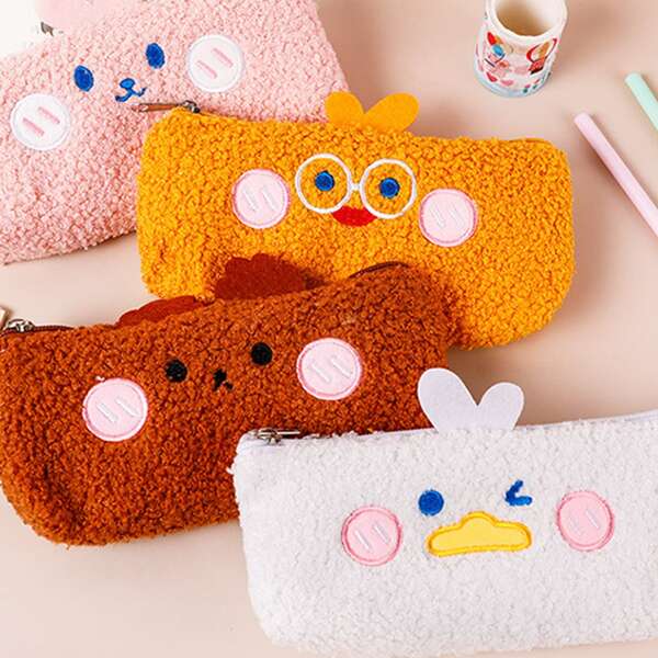 

1pc Cartoon Graphic Random Pencil Bag, Multicolor