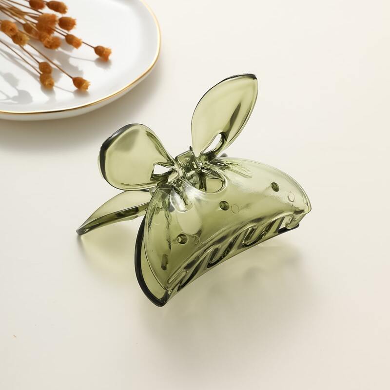 

1pc Butterfly Hair Claw, Green clear