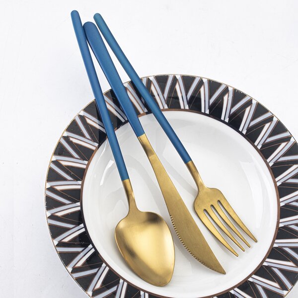 

3pcs Stainless Steel Cutlery, Multicolor