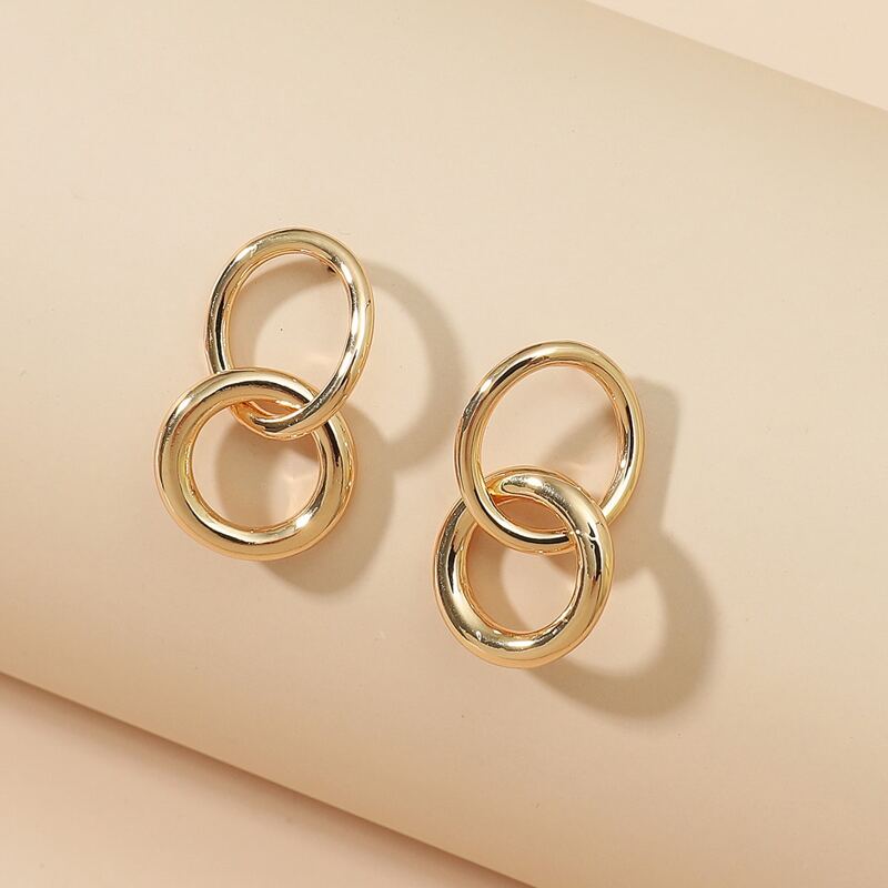

Chain Link Earrings, Gold