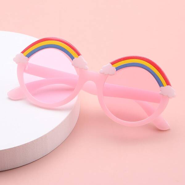 

Kids Rainbow Acrylic Frame Sunglasses, Baby pink