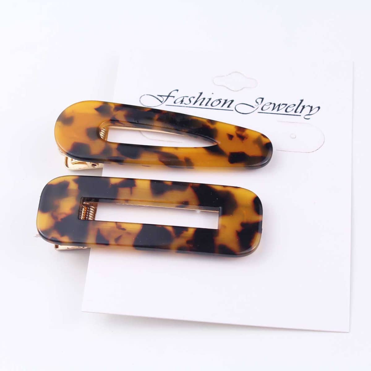 

2pcs Tortoise Hair Clip, Multicolor