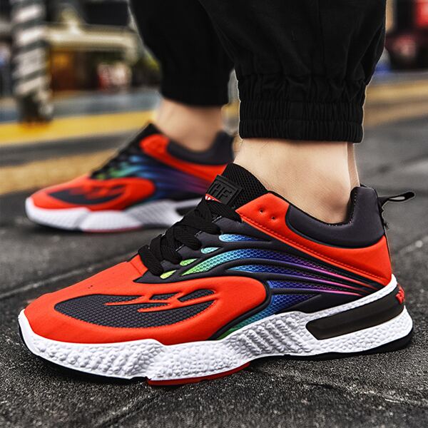 

Men Color Block Sneakers, Red