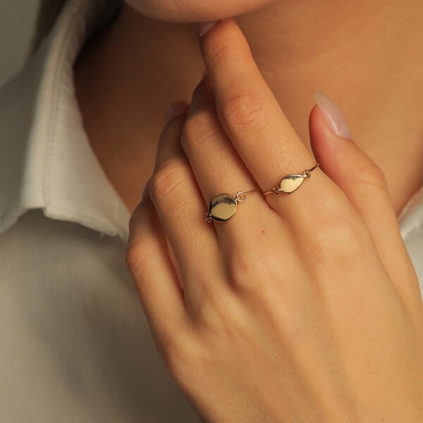 

2pcs Geo Decor Ring, Gold