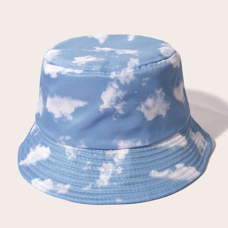 

Guys Cloud & Sky Pattern Bucket Hat, Blue