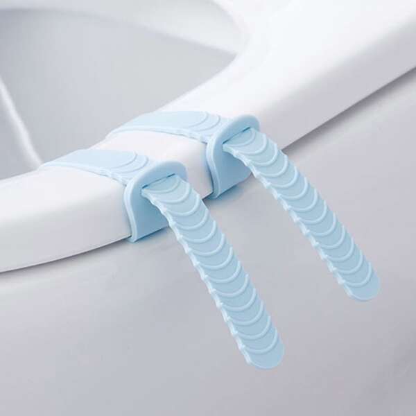 

2pcs Silicone Closestool Lifter, Blue