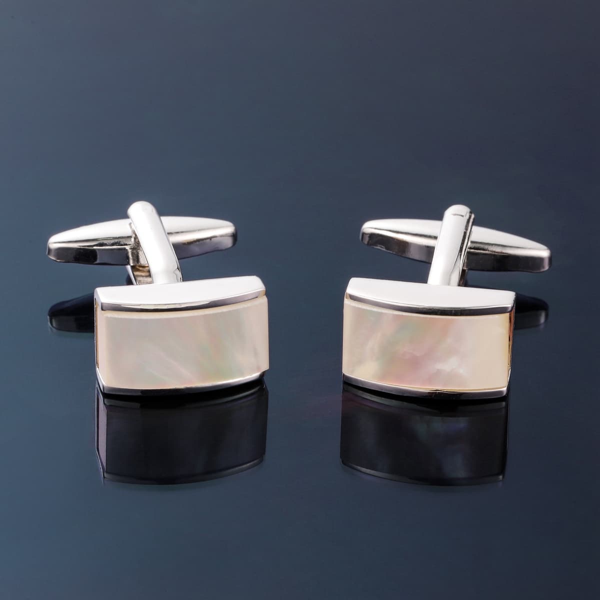 

Guys Geo Decor Cufflink, Beige