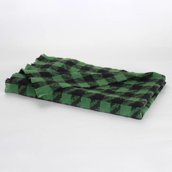 

Plaid Pattern Scarf, Green