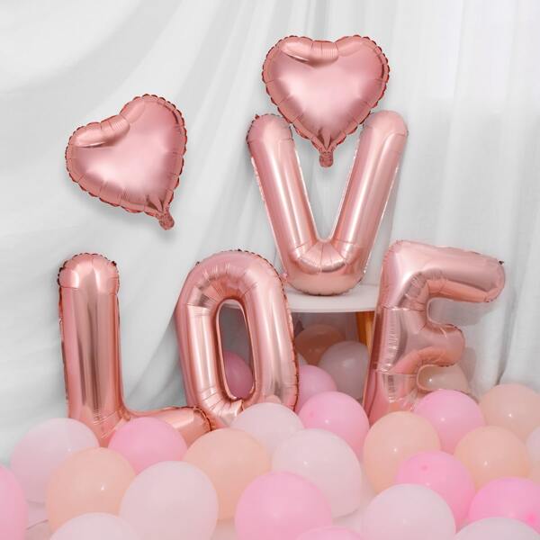 

45pcs Love Design Balloon Set, Multicolor