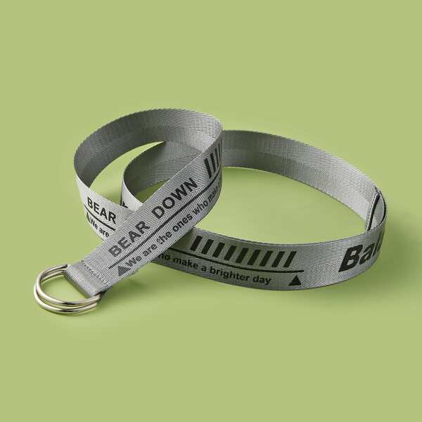 

Letter Graphic Tape Belt, Grey