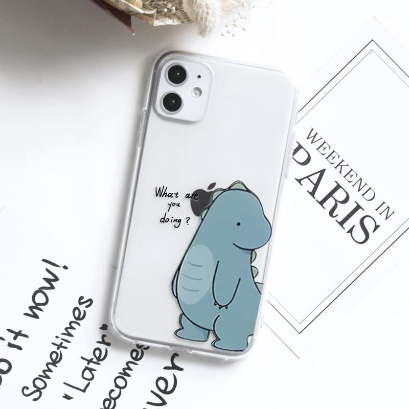 

Cartoon Dinosaur Clear iPhone Case