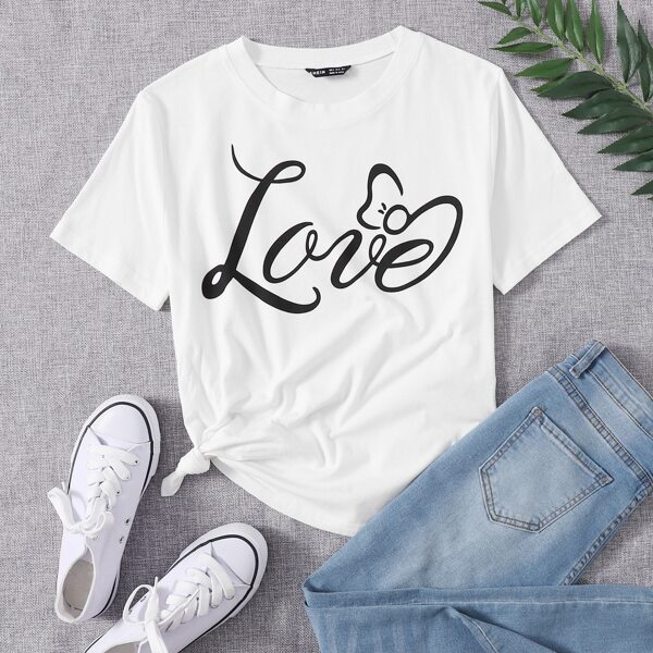 

Letter Graphic Tee, White