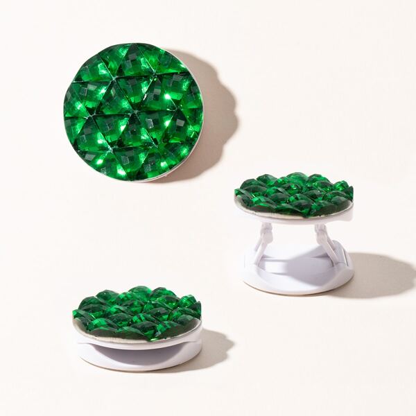 

Rhinestone Pop-Out Phone Grip, Green