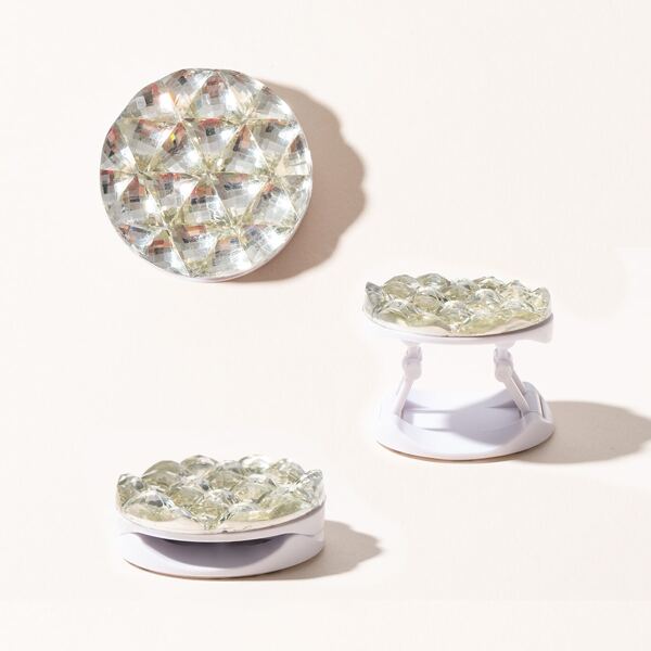 

Crystal Detail Phone Holder, White