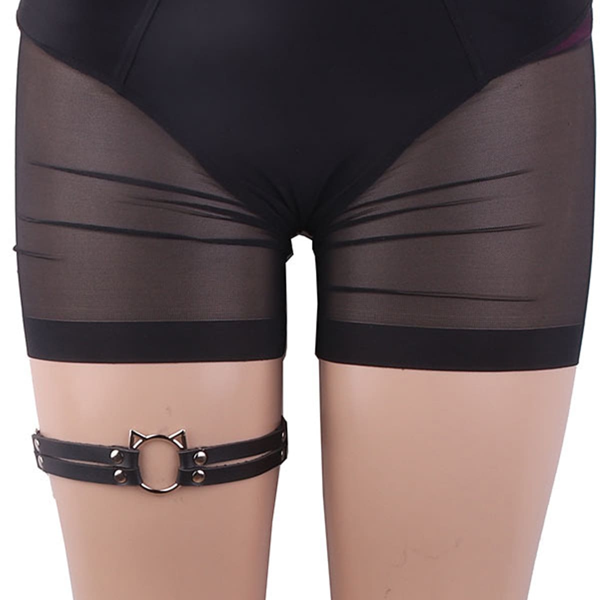 

Cat Ring Thigh Garter, Black