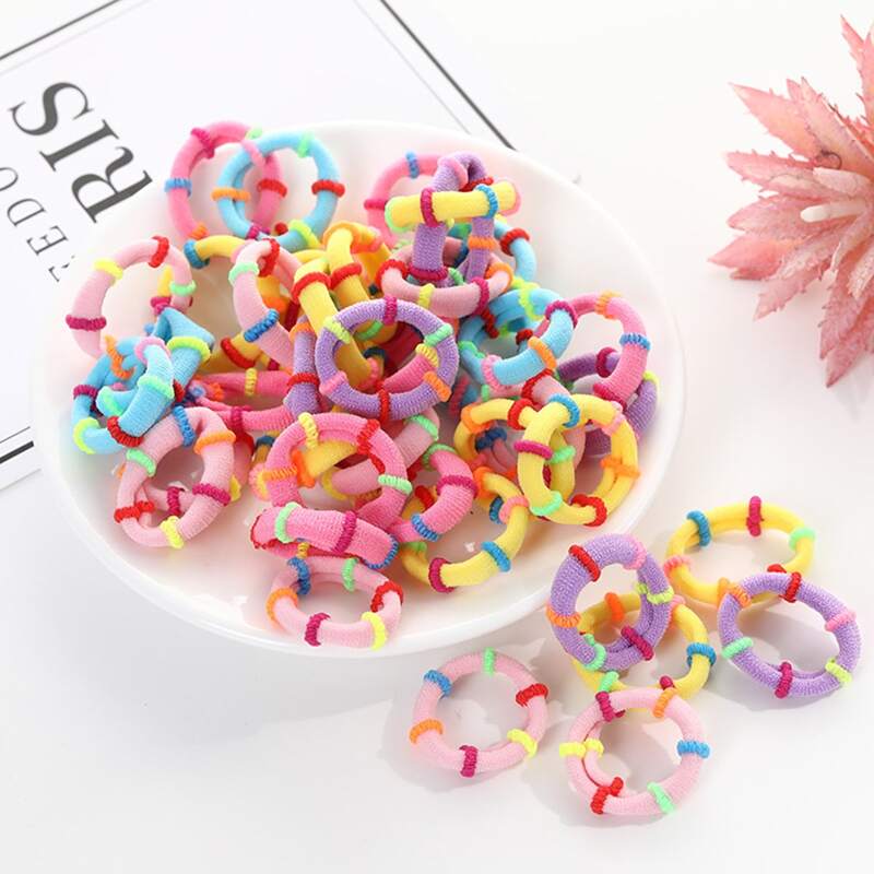 

50pcs Random Colorful Hair Tie, Multicolor