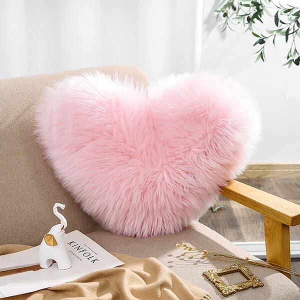 

Heart Shaped Cushion Cover Without Filler, Pink