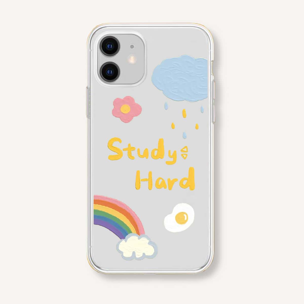 

Cartoon Print iPhone Case, Yellow