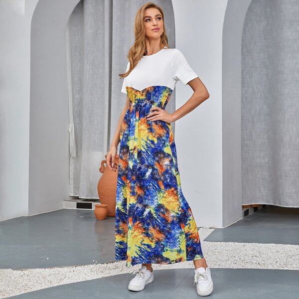 

Платье А-силуэта с графическим принтом, Многоцветный