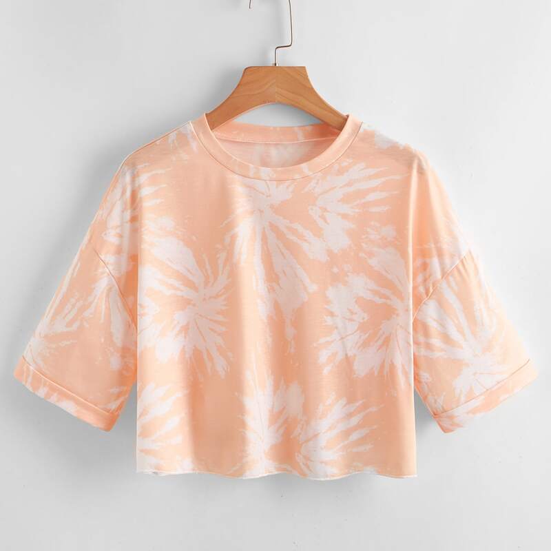 

Tie Dye Crop Tee, Orange